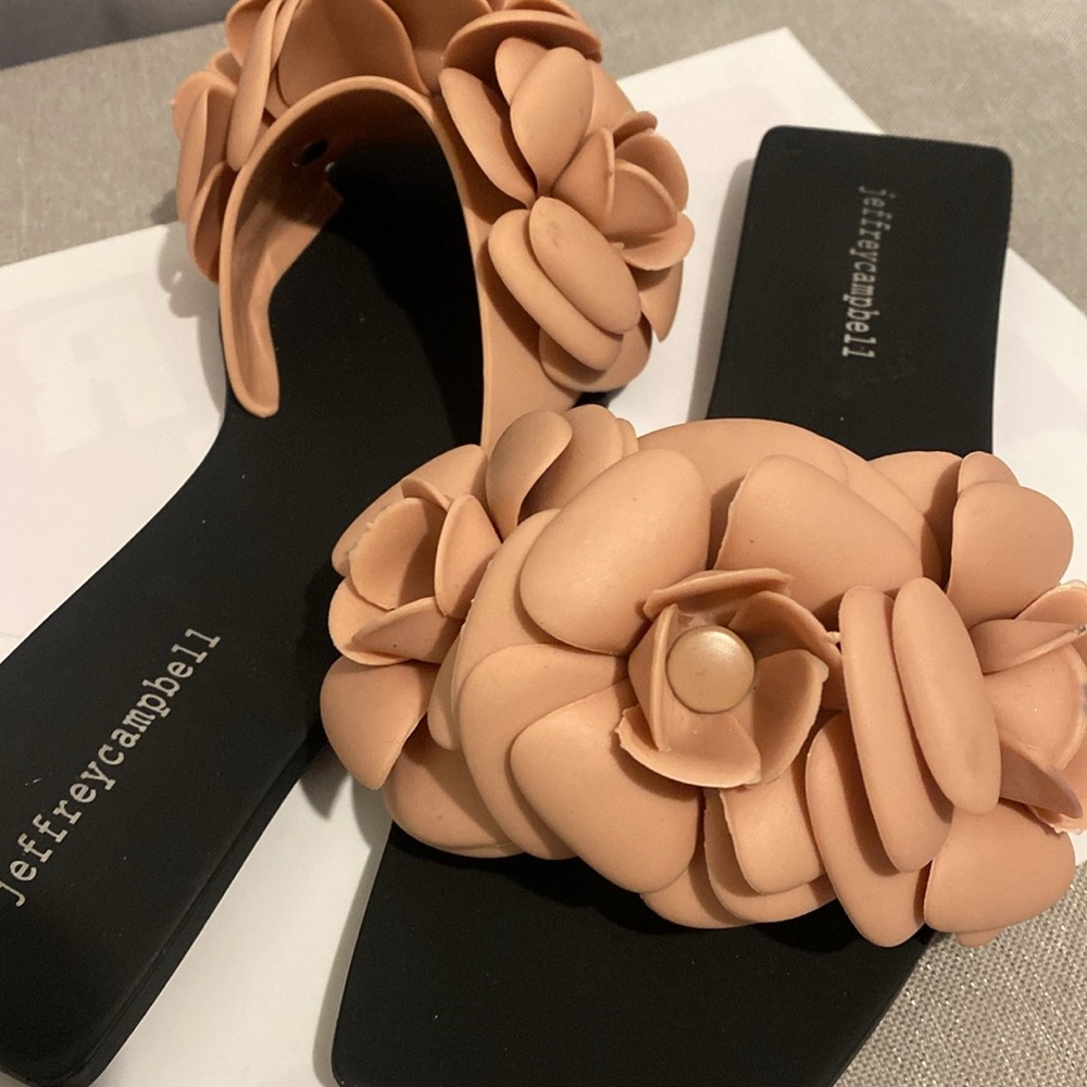 Jeffrey campbell sandals size 6 color pink and black - Picture 3 of 5